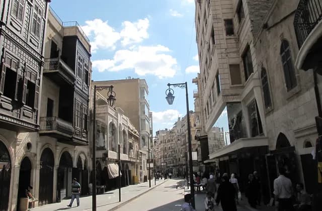 Archive photograph of Tilel shopping street in Aleppo's Jdeydeh quarter, photographed by Alexanyan on 14 September 2010.