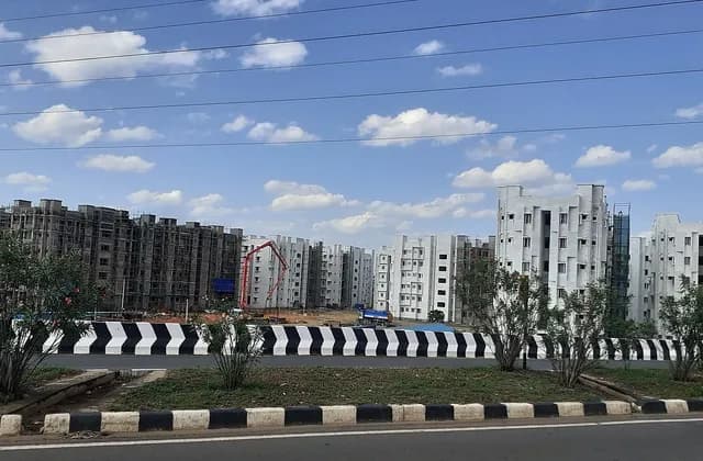 Several residential buildings under construction