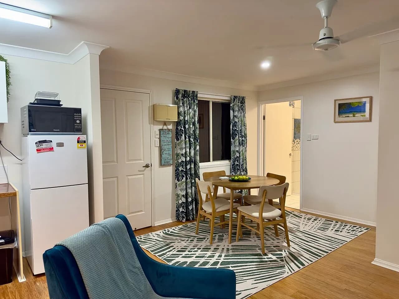 Living and dining space at accommodation in South Mission Beach, Australia
