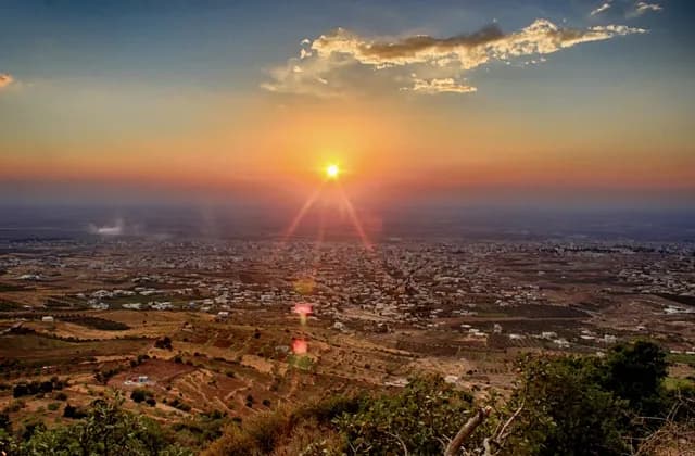 View over As-Suwayda city from Tal Ahmar, photographed by Shadi Alashkar on 5 October 2012.